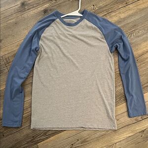 George Men's Long Sleeve Shirt in Gray and Blue